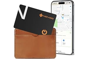 NOVOO Air Tag Card Thin 1.6mm, IP68 Impermeabile, 6 Anni Durata Della Batteria, Airtag Portafoglio Compatibile con Apple Dov'è(solo iOS), Bluetooth Wallet Tracker per Borsa, Bagaglio, Passaporto
