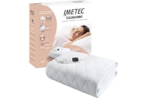 ‎IMETEC Imetec Scaldasonno Adapto, Maxi-Spann-Wärmeunterbett für Einzelbett, 195x90 cm, geringer Stromverbrauch, schnelle Erwärmung, indiv. Temperatur, hypoallergenes gestepptes Gewebe, Steuerung mit 6 Temp.
