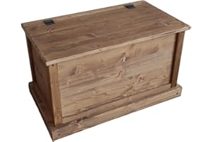 TOTAL WOOD 2012 Cassapanca Baule Contenitore in Legno 70x40x40 cm impregnata Noce Scuro Anche su Misura