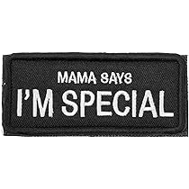 Patch Militaire Drôle "Maman Dit Que Je Suis Spécial" - Ecusson Velcro 8.9x4 Cm - Pour Sac à Dos, Veste, Airsoft