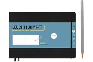 LEUCHTTURM1917 362366 Skizzenbuch Landscape (A5), Hardcover, 112 Seiten (150 g/m²), Schwarz