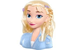 Frozen Testa di Elsa da pettinare 2 Disney, 17 pezzi inclusi accessori da indossare e condividere, biondo, acconciature, giocattoli per bambini dai 3 anni in su di Just Play, Multicolore, 26.04, 32806