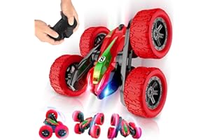 Sootouo Macchina Telecomandata, 4WD Cingolati Macchinine per Bambini Giocattoli Gioco Bambina 3 4 5 6 7 8 Anni Giochi All'aperto Esterno Auto Radiocomandata Acrobatica Regalo Compleanno Natale Bambino