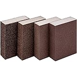 KINBOM 4 Stück Schleifschwamm Nass- und Trockenschleifblock grob/mittel/fein/superfein 4 verschiedene Schleifpads