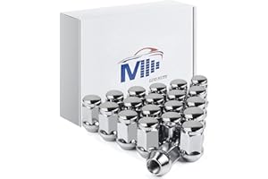 MIDOUAUTOUK 20pcs Lug Nut Set Rustproof M14x1.5 Wheel Nut with 60Degree Conical Seat,19HEX Chrome Closed End Lug Nut,Replacement for Chevrolet Silverado 1500 Expedition F-150 GMC Savana 1500 Wheel,Silver