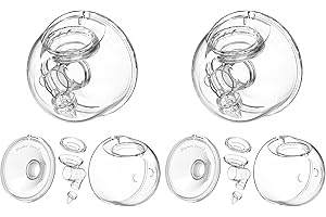 COOLLE Milchpumpe Ersatzteile Flansch Schild 24mm Duckbill Ventil Silikon Membran Linker Milchauffangschalen Die Pumpset General Zubehör Kompatibel mit Momcozy TSRETE S9 S10 S12 S12A, 2-Pakete 10-Stücke