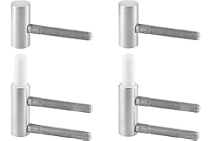 ck-türbeschläge Türbänder 2 Stück – Türscharniere/Einbohrband & Aufschraubband aus Stahl vernickelt – Made in Italy - für Innentüren, wartungsfrei & einfache Montage