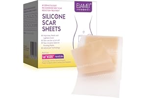 PLOBRT Silicone Scar Sheets, Silicone Scar Tape Roll, Medical Grade Scar Removal Sheets for Keloid Scar Treatment, Old Scars, C-Section, Tummy Tuck, Reusable & Strong Adhesion, Waterproof