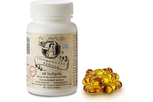 Athina Oregano Oil Softgel Forte min per softgel 80mg Carvacrol- 100mg Oregano Oil. Softgel Contains 30% Organic Oregano Oil Internal Use 60 Softgels