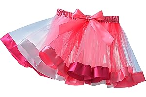 Yealoo Jupe Tutu en Tulle Fille Robe de Danse Classique Ballet Pettiskirt Arc en Ciel Tutu Couches Princesse Costume Petticoat Tutu Elastique