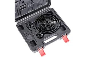 HSEAMALL - Set di punte rotonde per seghe a tazza, 6" (152 mm) - 3/4" (19 mm), in acciaio al carbonio, per forare legno tenero, pannelli in PVC e pannelli di plastica, 20 pezzi