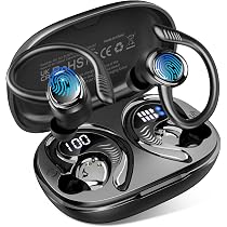 Écouteurs Bluetooth Sport 5.4 Avec 60h D'autonomie - IP7 étanche, Crochets D'oreille, Réduction De Bruit ENC - 8