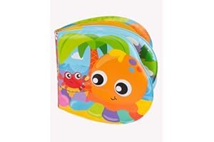 Playgro Księga kąpielowa Plantschende Freunde z funkcją piszczenia, od 6. miesiąca życia, nie zawiera BPA, Splashing Fun Friends Bath Book, kolorowa, 40180