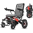ByteTecpeak D02 Comfortable Electric Folding Wheelchair, Aluminum Alloy Frame, 22Ah Lithium Battery & 500W Motor, Ideal for Mobility Assistance, High Capacity 150kg, Durable & Waterproof Design