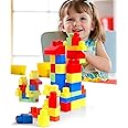 Play Nation Premium 40 Pcs Jumbo Building Block & Brix Stack Set for Kids,Activity Toys for 12+ Months Baby,Educational & Learning Blocks for Girl&Boy,Smooth Edges Plastic,BIS Certified,Multicolor