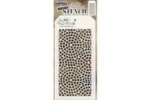 STAMPERS ANONYMOUS Art Gone Wild Tim Holtz Mosaico Stencil, Trasparente