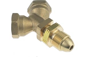 TIPTOP HOME Large Brass Y Male to Female POL Tee Connector for Propane Gas Cylinder Connection