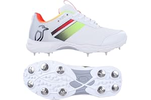 KOOKABURRA KC 2.0 Spike Cricket Shoe - White/Red/Yellow - 10