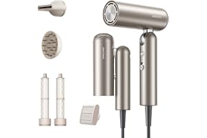 ‎DREAME dreame Pocket Pro Hochgeschwindigkeits-Haartrockner, 3 klappbare Formen, 300 g, 110.000 U/min Motor, 300 Millionen negative Ionen/cm³, konstant 57 °C, 40s NTC-Trocknung, geräuscharm