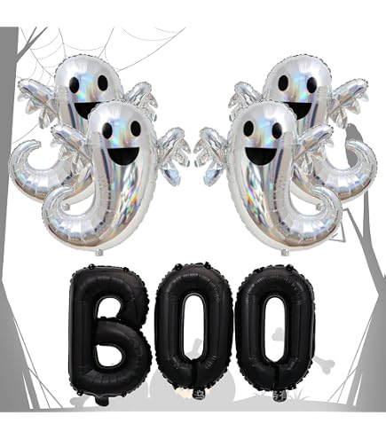 Globos De Aluminio Para Halloween - 9 Piezas (murciélagos, Fantasmas), Decoración Brillante Para Fiestas