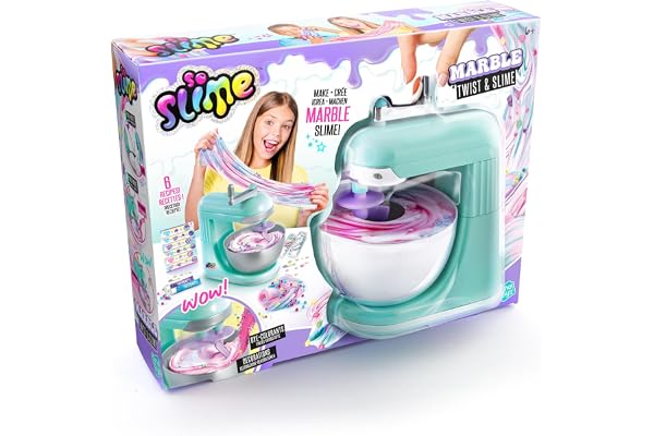 Canal Toys – So Slime – Twist & Slime | Mixeur pour slimes gourmands | Guide de recettes - 6 slimes, 6 colorants & 6 décorations – Loisir Créatif & Activité manuelle 6 ans+ – Coffret créatif – SSC 229