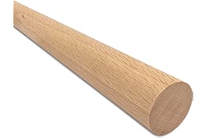 WOHNKULT Kabus - Bastoni rotondi in legno di faggio, lunghezza 1 m, 8 diametri a scelta (5, Ø 20 mm)