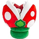 Mocchi Mocchi Mega Piranha Plush Toy 40 cm, Nintendo & Mario Merchandise for Boys Bedroom Accessories, Super Mario Soft Toy f
