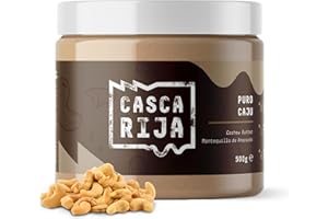 CASCA RIJA: Crema de Anacardo 500g | 99,8% Anacardos Tostados + 0,01% Canela Molida + 0,01% Jengibre en Polvo - 100% Natural y Cremosa Sin Trozos de Anacardos, Vegan