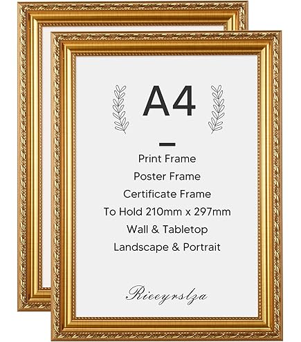 FRAMO N°48 Barok fotolijst 31x41 massief hout | donkerbruin goud | retro vintage antiek houten frame incl. onbreekbaar ontspiegeld anti-reflecterend kunstglas en metalen hangers FRAMO N°48 Barok fotolijst 31x41 massief hout | donkerbruin goud | retro vintage antiek houten frame incl. onbreekbaar ontspiegeld anti-reflecterend kunstglas en metalen hangers