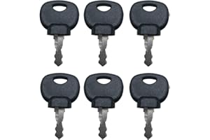 BAQI 6 STÜCKE 14607 Zündschlüssel 14607 Baumaschinenschlüssel für JCB Bobcat BOMAG MANIT Schweres Gerät Gabelstapler Lastwagen Radlader