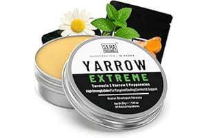 Yarrow Balm for Haemorrhoids & Piles | Cooling Herbal Balm with Turmeric & Peppermint | Soothes Itch, Irritation & Sensitive Skin | Natural Healing | Made in UK | 30g by Sera Organics