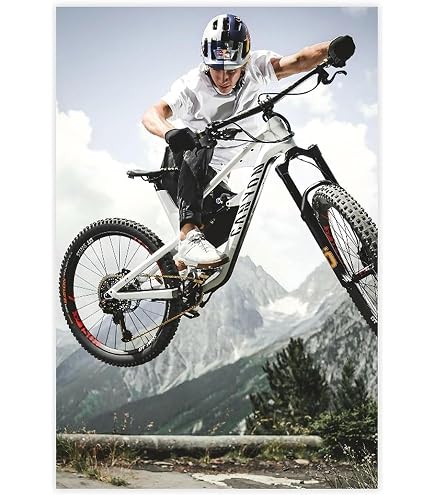 Nohf Extreme Sports Mountainbike-Poster, Wandkunstdruck, Retro, ästhetische Raumdekoration, Bürodekoration, 12x18in / 30 x 45 cm, ungerahmter Stil