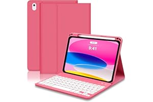 TITITINITA Keyboard Case for iPad 10th Generation 2022/iPad A16 11th Genration 2025 (10.9/11 inch), Case with keyboard for ipad 10th generation, Slim Smart Case with Bluetooth Keyboard for iPad 11/10 Gen,Pink