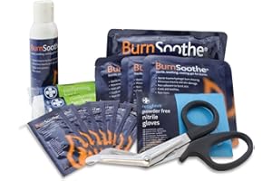 Reliance Medical Burn First Aid Kit Refill, Medical Safety First Aid Supplies, First Aid Kit Refill Pack, Sterile Soothing Cooling Gel Essentials Burning Kit, Contains Gloves, Gel, Conforming Bandage