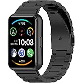 Compatible with Coverzone Huawei Watch Fit 2 Stainless Steel with Metal design, Protects from Dust and Dirt, compatible with Huawei Watch Fit 2