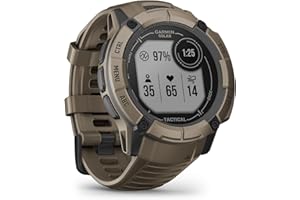 ‎GARMIN Garmin Instinct 2X Solar Tactical – GPS-Smartwatch mit unendlicher Akkulaufzeit im Smartwatch-Modus, über 40 Sport-Apps, Smart Notifications, GarminPay, Trainingszustand, Fitnessalter, Schlafanalyse