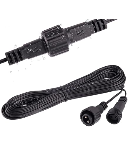 YACSEJAO Cavo di prolunga DC IP65, impermeabile, DC 5,5 mm x 2,1 mm, maschio a femmina, per illuminazione paesaggistica, sentieri da giardino, 1 m YACSEJAO Cavo di prolunga DC IP65, impermeabile, DC 5,5 mm x 2,1 mm, maschio a femmina, per illuminazione paesaggistica, sentieri da giardino, 1 m