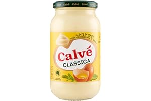 Calvé Maionese Classica, Formato 450 ml, Maionese Calvé Classica con Olio di Semi di Girasole, Ideale per Sandwich e Tartine, Senza Conservanti e Senza Zuccheri, Senza Glutine, Vegetariano