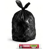 Cook Ekstra Dayanıklı &Ccedil;&ouml;p Torbası, Battal Boy, 72 x 95 cm, 7 Yaprak, Siyah
