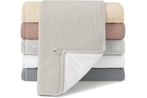 bearmoss Muslin Squares Cloths 100% Cotton Baby Burp Cloth 50x25CM Large Ultra-Absorbent Soft Baby Face Washcloths for Newborn Baby Boy and Girl, 5Pack