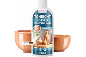 PLINTEX® Tondicht Versiegelung 250ml wasserfest & lösungsmittelfrei - Keramik-Versiegelung & Glasur ohne Brennen für Ton, Gips, Beton, Terrakotta & Gießpulver - Made in Germany