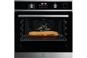 Electrolux Forno a vapore EOC6H77X, Serie 600, 60 cm da Incasso, SenseCook con SteamCrisp, Funzione Aqua Cleaning, Funzione Pizza, Capacità 72 L, Display LED, Riscaldamento Rapido