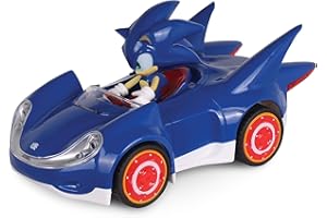 NKOK R/C RACING NKOK Official Sonic The Hedgehog Movie Toys | Sega Racing Pull Back Speed Racer | Large Size Toy Car- Blue