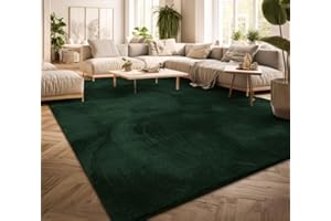 TT Home Tappeto Salotto Pelo Corto Monocolore Design Moderno Lavabile Giallo Oro, Colore: Verde Scuro Petrolio, Dimensione:80x150 cm