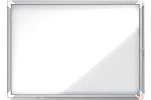 Nobo Bacheca Magnetica con Serratura, 8 x A4, Gamma Premium Plus, Bianco, 1902559