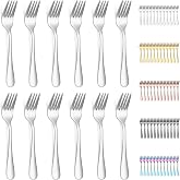 Evanda Dessert Forks 12 Pieces, Stainless Steel Pastry Forks Set, Fruit Forks, Mini Cake Forks, Snack Forks for Home, Parties