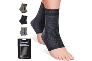 2 Stück Sprunggelenkbandage, Professionelle Knöchelbandage für Damen/Männer Kompressionssocken Fußbandage für Plantarfasziitis, Arthritis, Verstauchte Knöchel, Achillessehne, Gelenkschmerzen, Sport