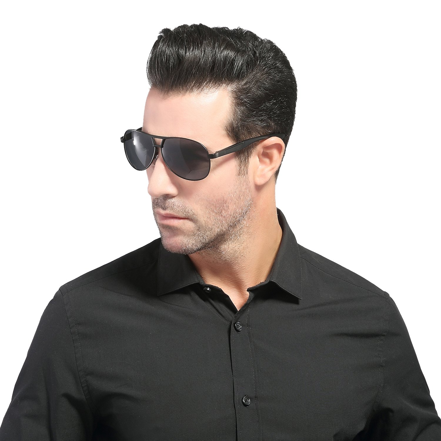 Gafas-de-Sol-Polarizadas-para-Hombre-Estilo-Aviador-Proteccin-UV-400-Incluye-Estuche-Bolsa-Pao-de-Limpieza-y-Tarjeta-para-Probar-la-Polarizacin-Montura-Ligera