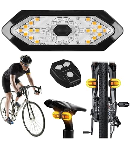 keynoyin 5101-2 Fahrradblinker, Warnlicht, 3 Farben, Rot und Blau, 2 Stück Sport & Freizeit