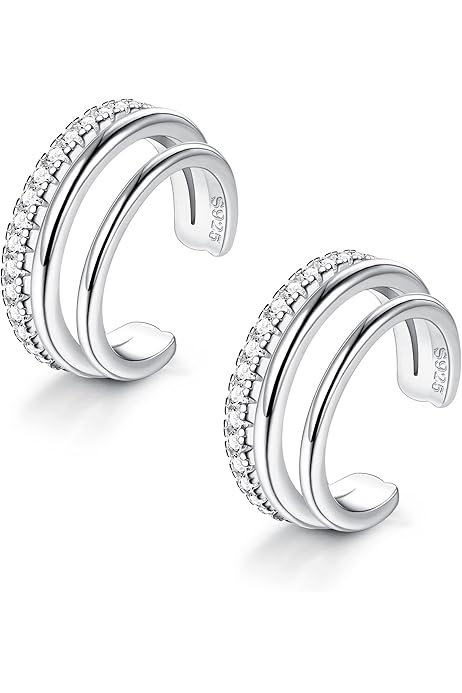 Set 4 Orecchini In Argento 925 - Placcati Oro 14K, Anallergici, Per Piercing Multipli - Foto 9